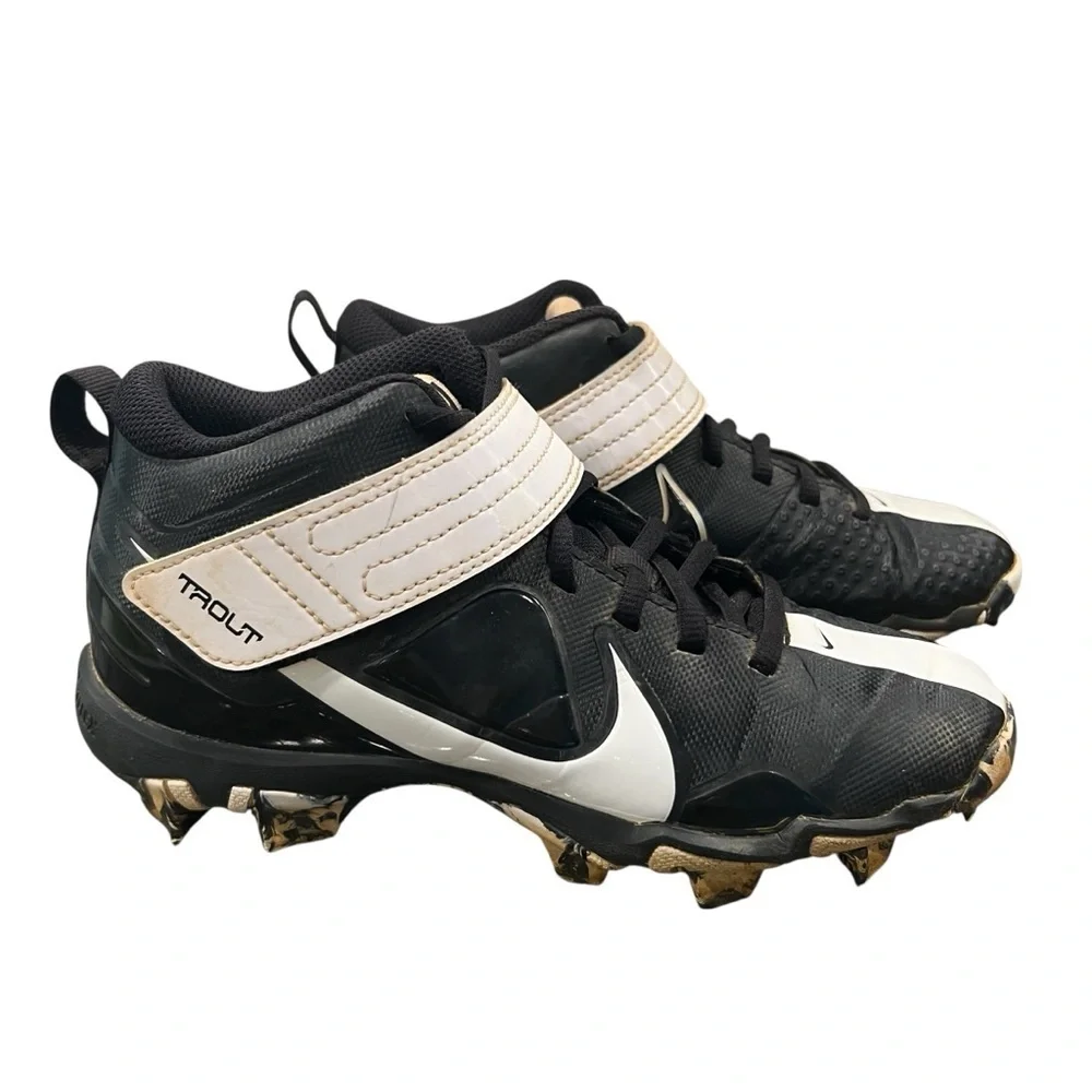 Nike Force Trout 7 Keystone Cleats Youth 3.5Y Black White Baseball CQ7642-005 - Picture 1 of 8